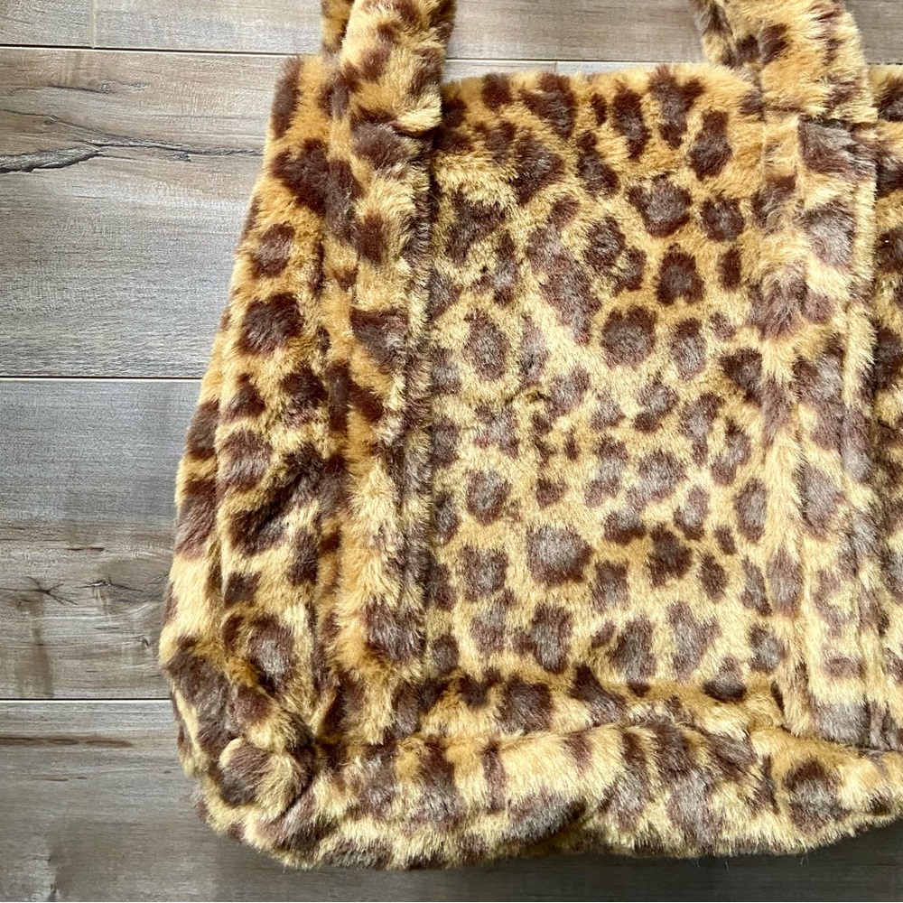 RAG & BONE Small Cloud Leopard Print Faux Fur Tote - Picture 11 of 16